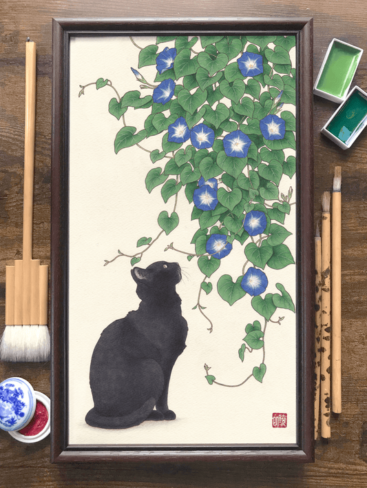 Black cat × Morning glory by SHIMASATOMI