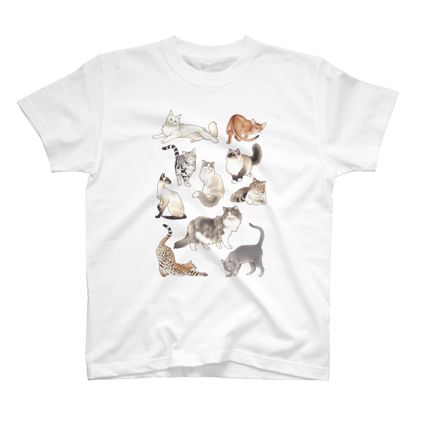 Cats -7.5oz heavy cotton T-shirts