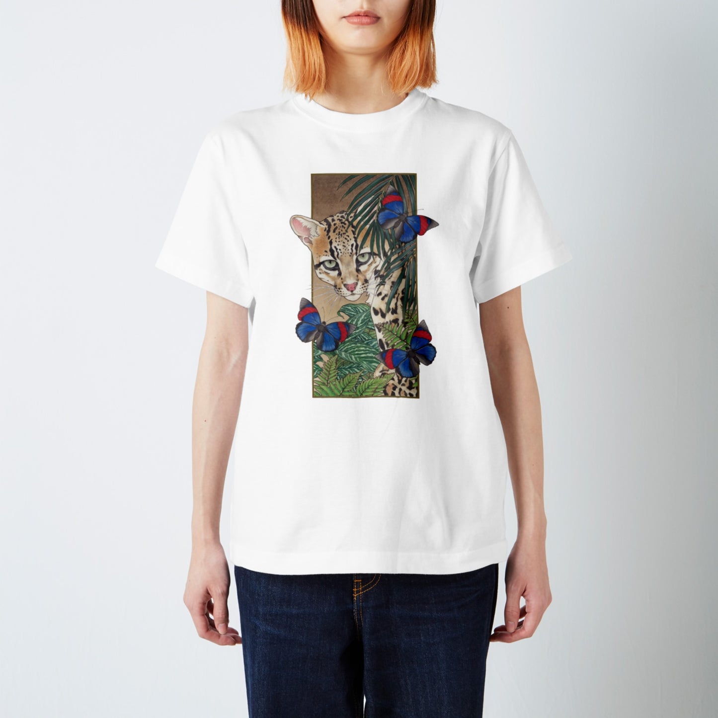 Ocelot x tropical plants -7.5oz heavy cotton T-shirts