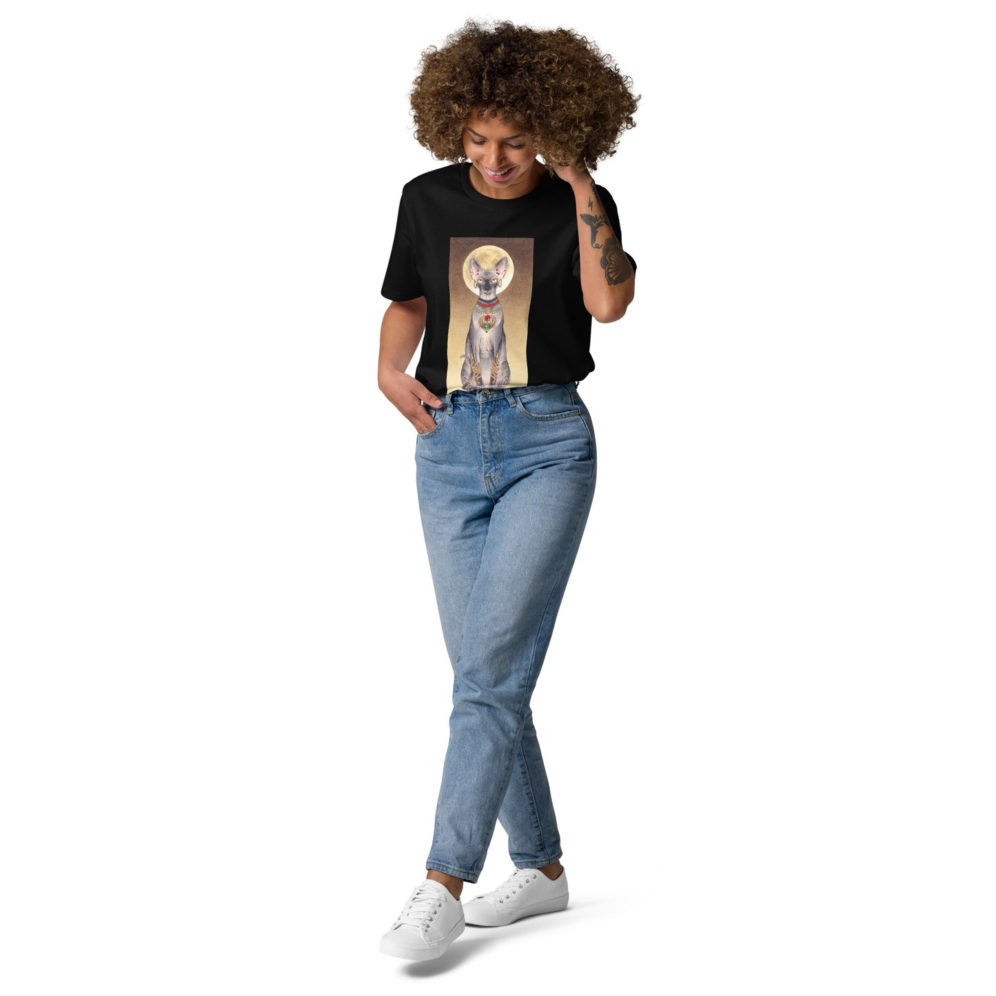 Bastet like Egyptian cat-Unisex organic cotton T-shirt