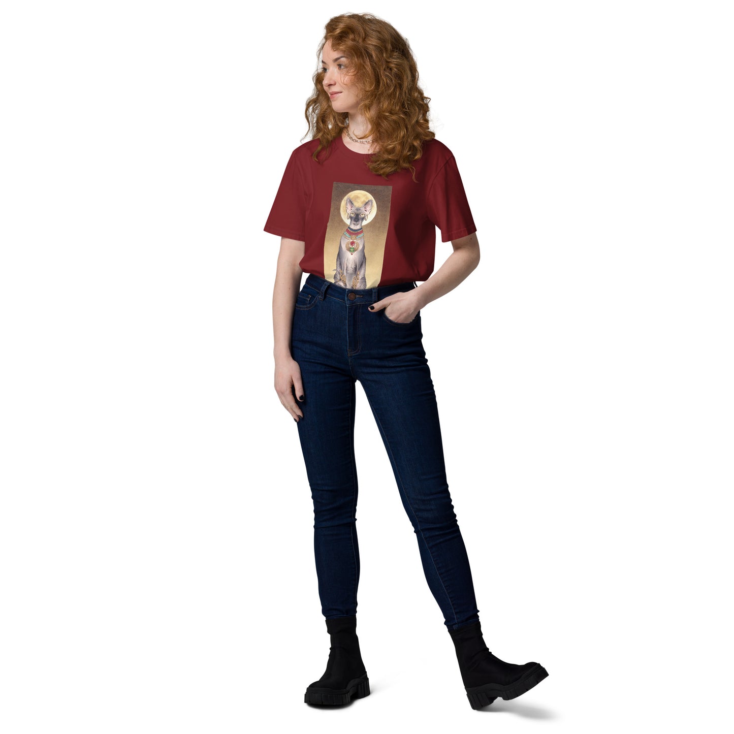 Bastet like Egyptian cat-Unisex organic cotton T-shirt