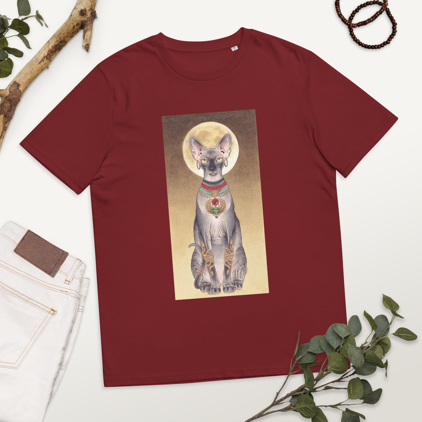 Bastet like Egyptian cat-Unisex organic cotton T-shirt