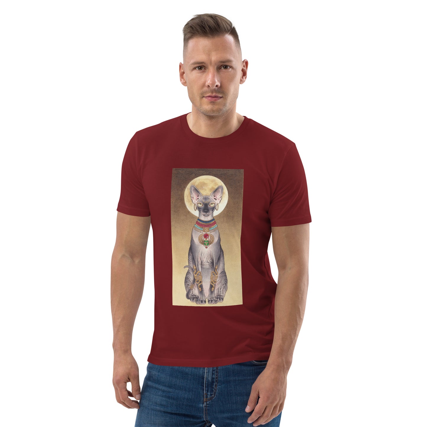Bastet like Egyptian cat-Unisex organic cotton T-shirt