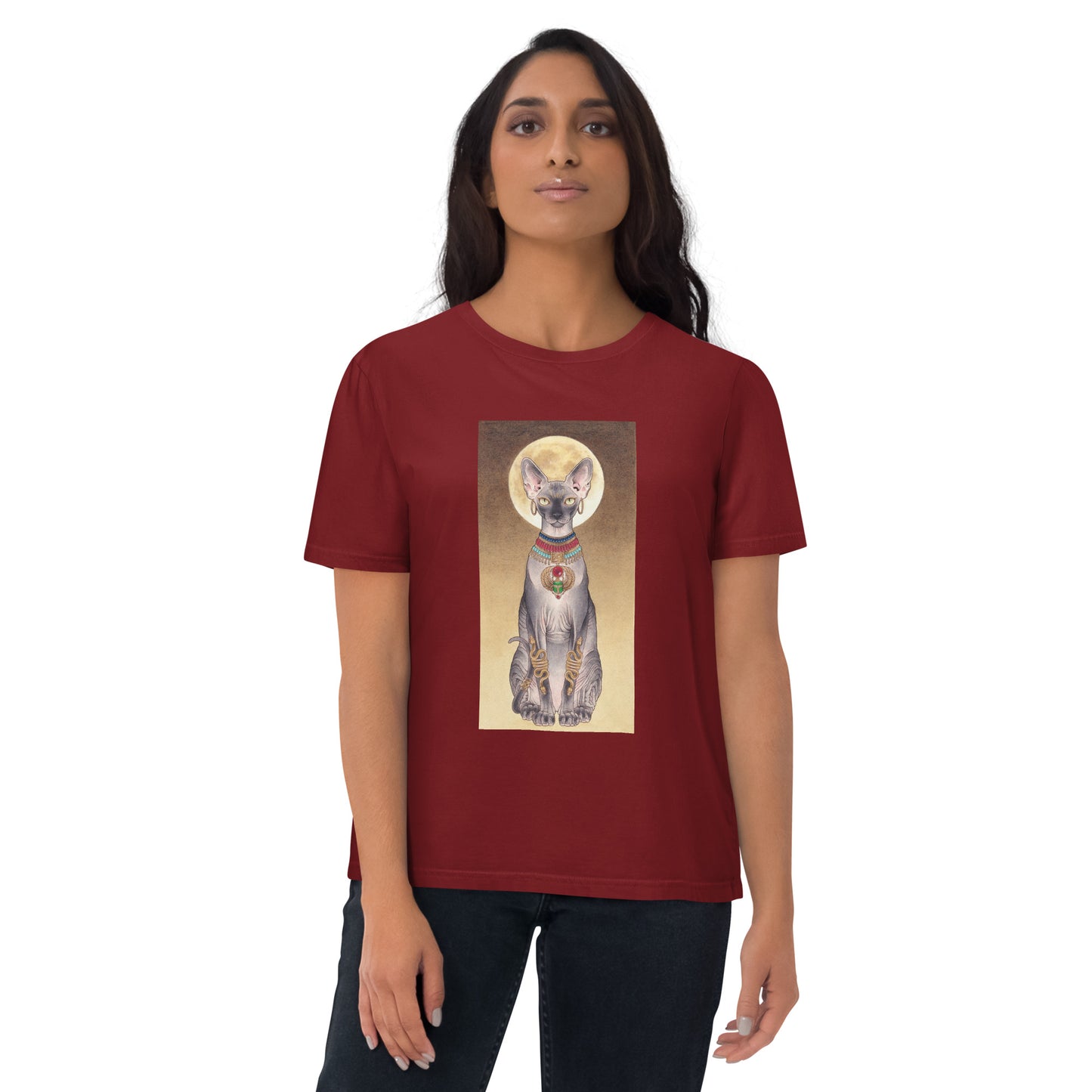 Bastet like Egyptian cat-Unisex organic cotton T-shirt