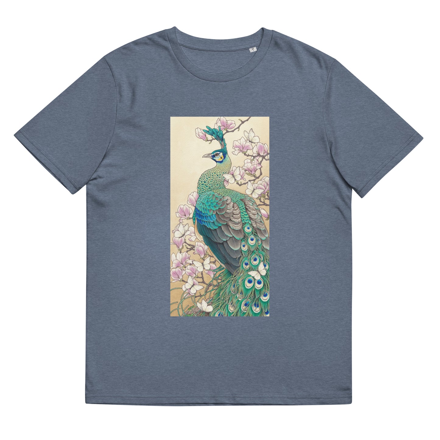 Green peafowl -Unisex organic cotton t-shirt