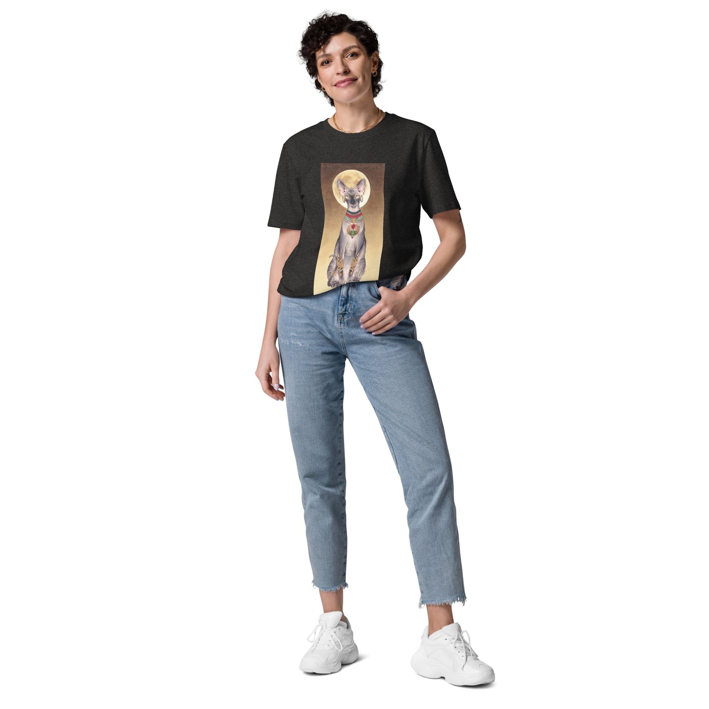 Bastet like Egyptian cat-Unisex organic cotton T-shirt