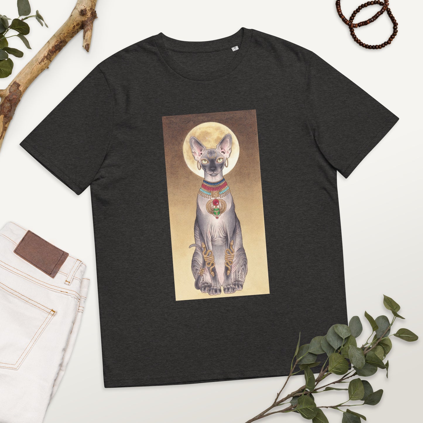 Bastet like Egyptian cat-Unisex organic cotton T-shirt