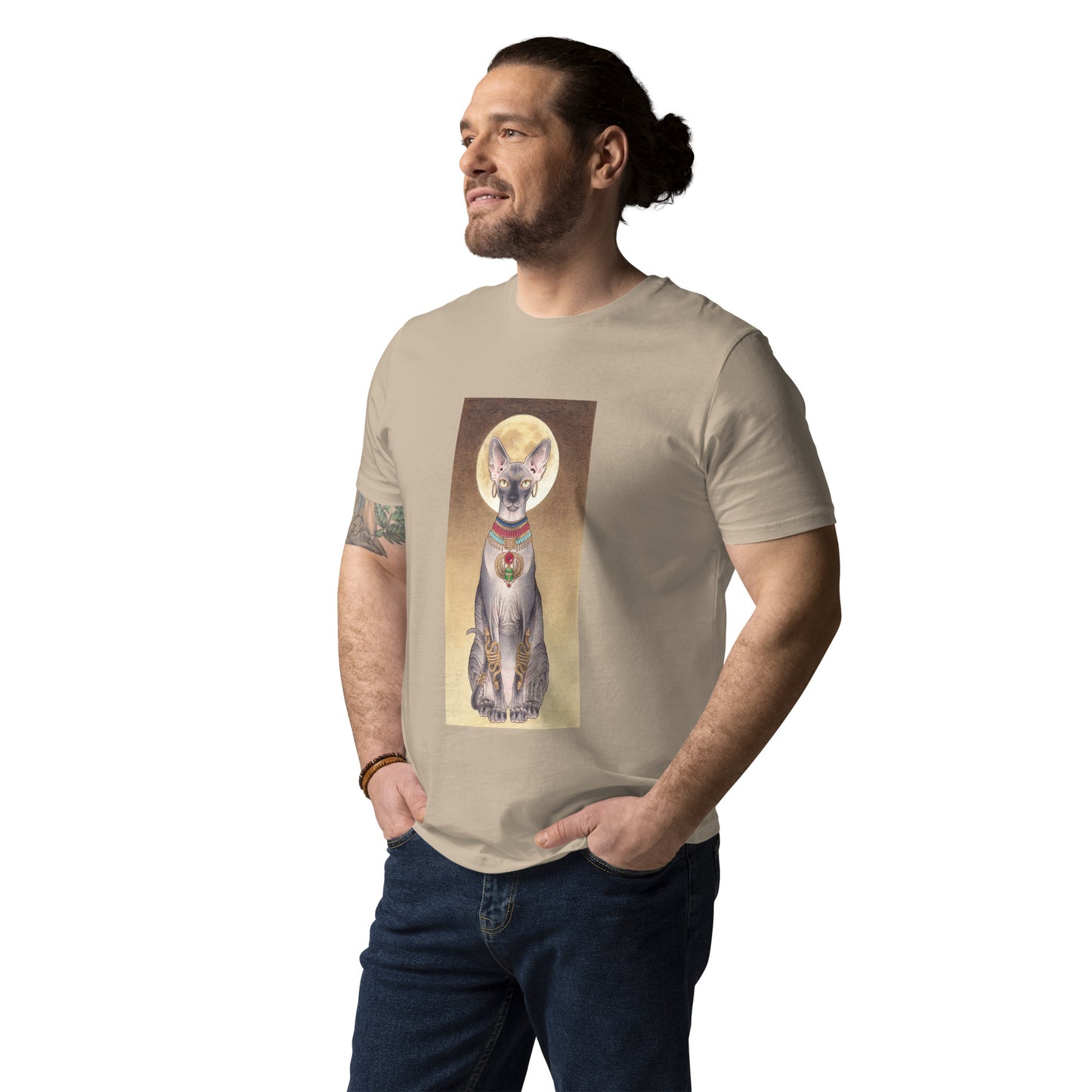 Bastet like Egyptian cat-Unisex organic cotton T-shirt