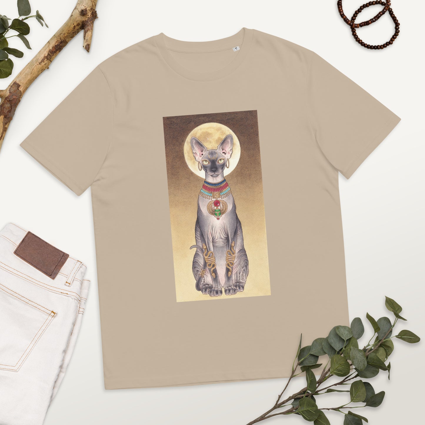 Bastet like Egyptian cat-Unisex organic cotton T-shirt