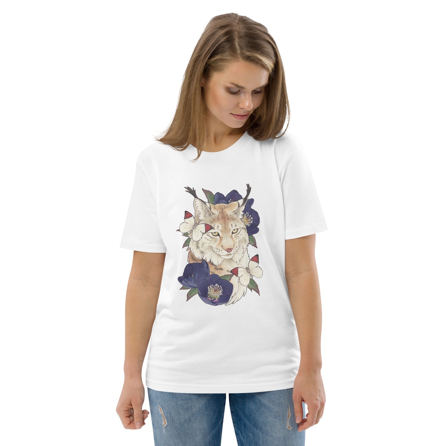 Lynx & black hellebore-Unisex organic cotton t-shirt