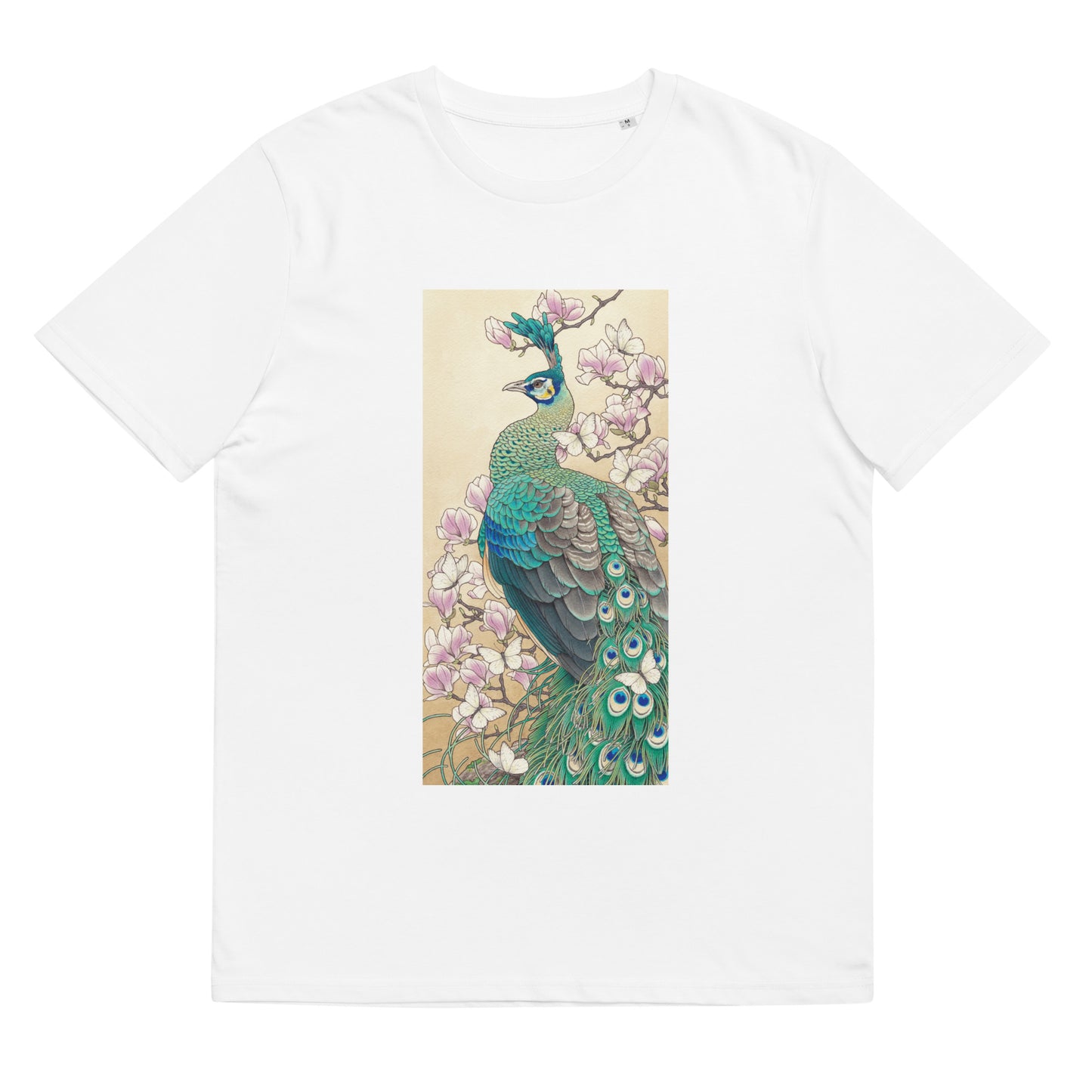 Green peafowl -Unisex organic cotton t-shirt