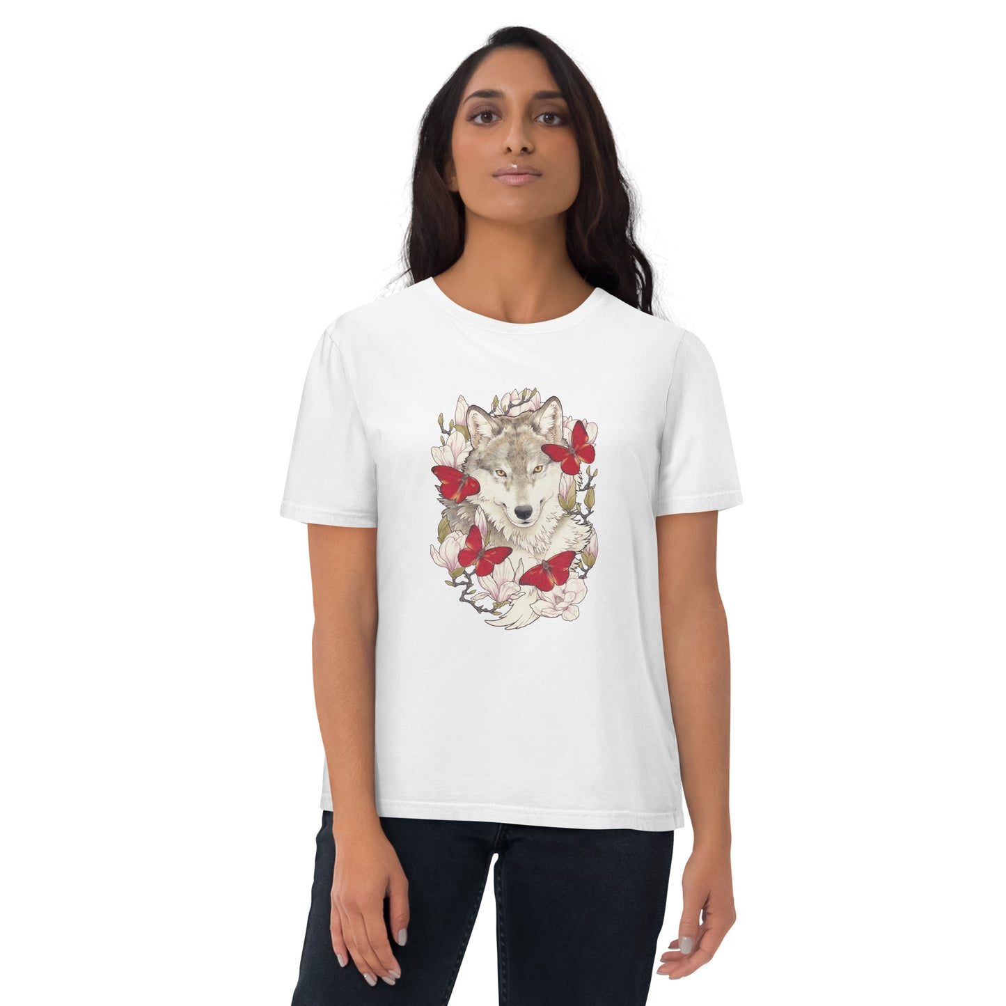 Gray wolf & Magnolia-Unisex organic cotton t-shirt