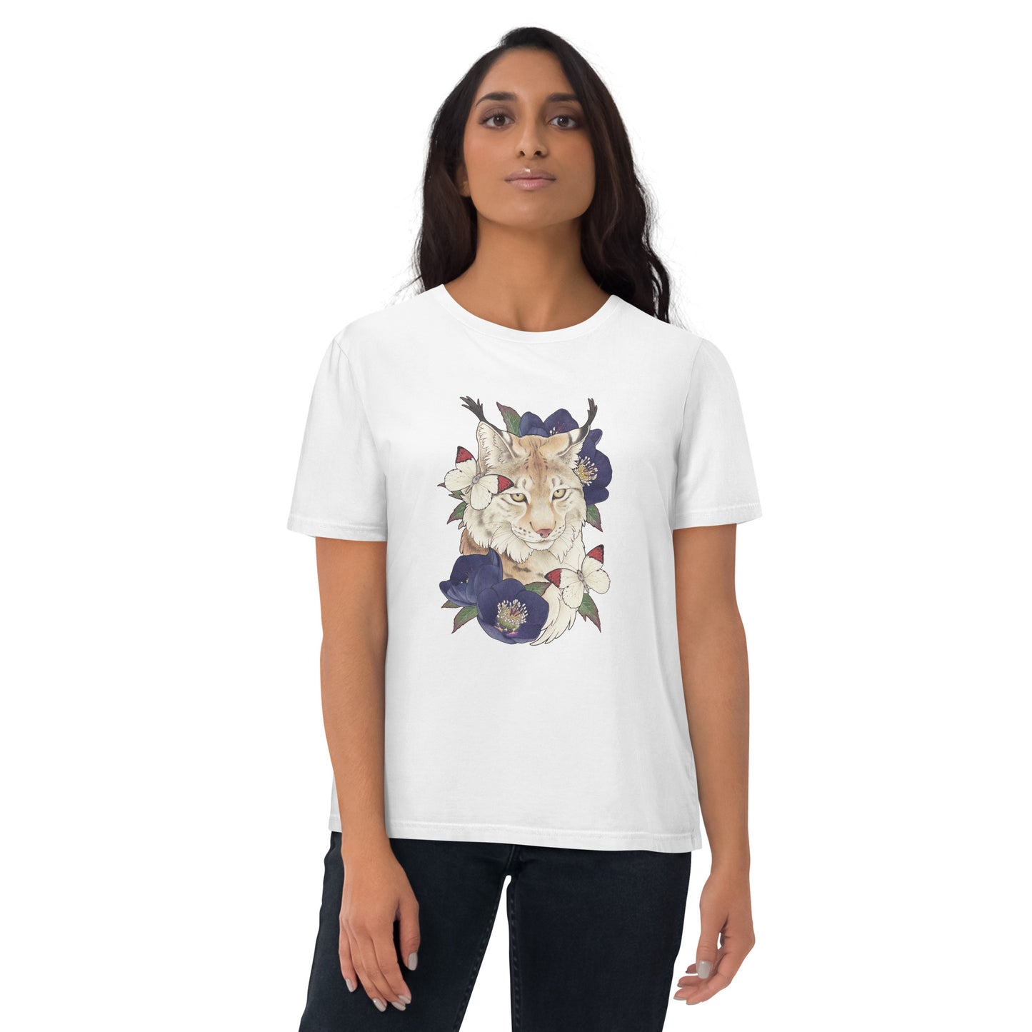 Lynx & black hellebore-Unisex organic cotton t-shirt