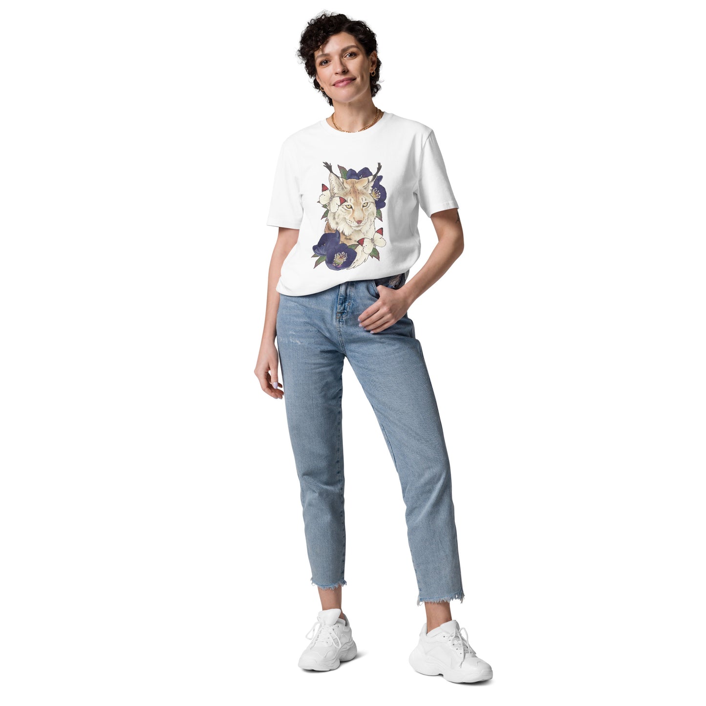 Lynx & black hellebore-Unisex organic cotton t-shirt
