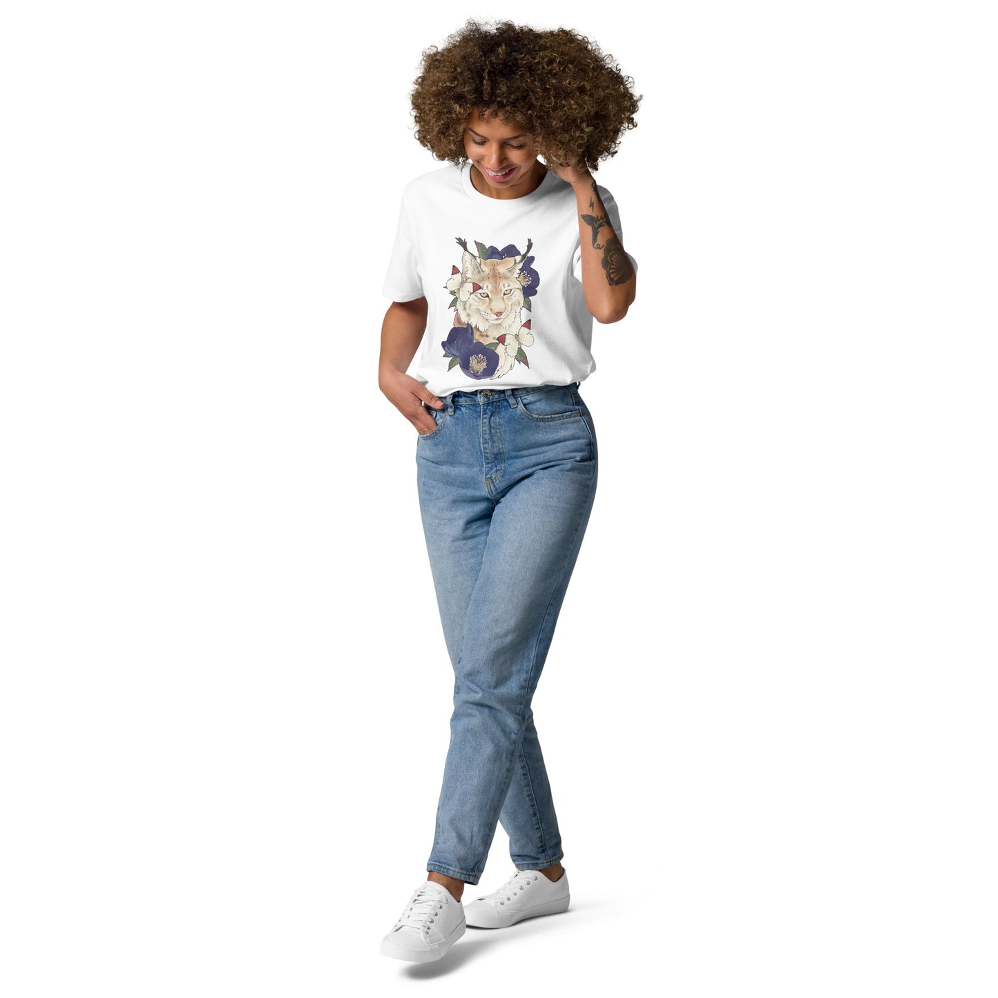 Lynx & black hellebore-Unisex organic cotton t-shirt