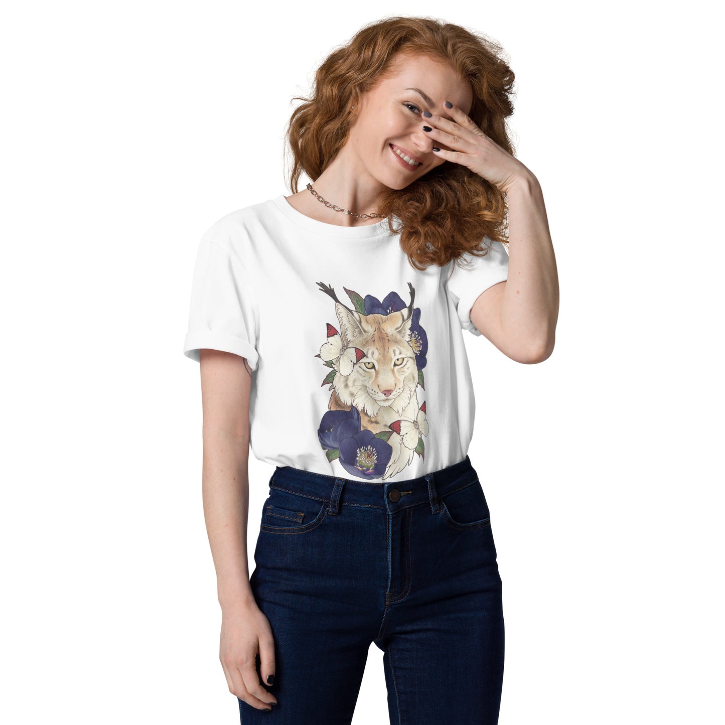 Lynx & black hellebore-Unisex organic cotton t-shirt