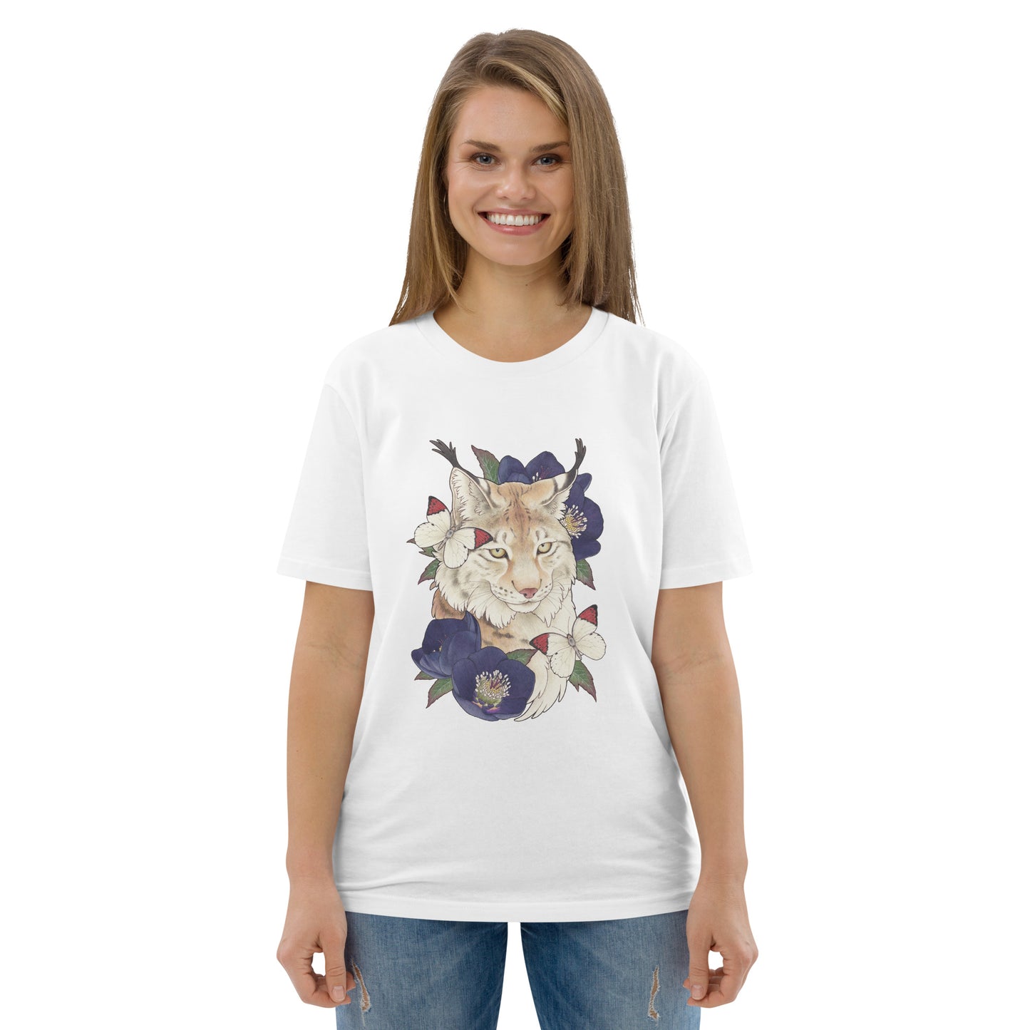 Lynx & black hellebore-Unisex organic cotton t-shirt