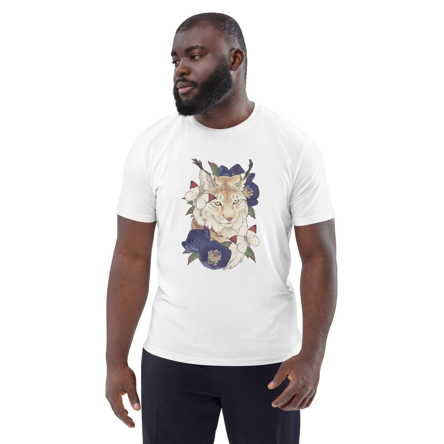 Lynx & black hellebore-Unisex organic cotton t-shirt
