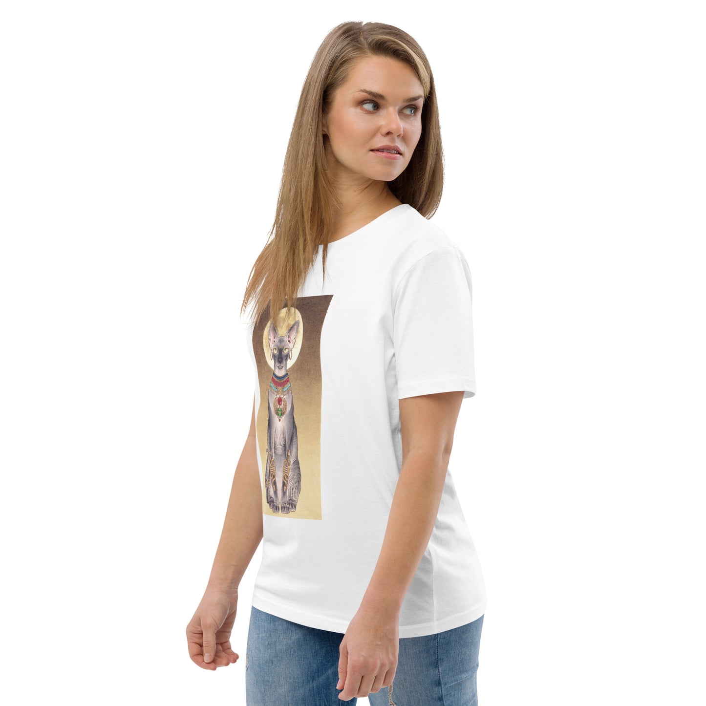 Bastet like Egyptian cat-Unisex organic cotton T-shirt