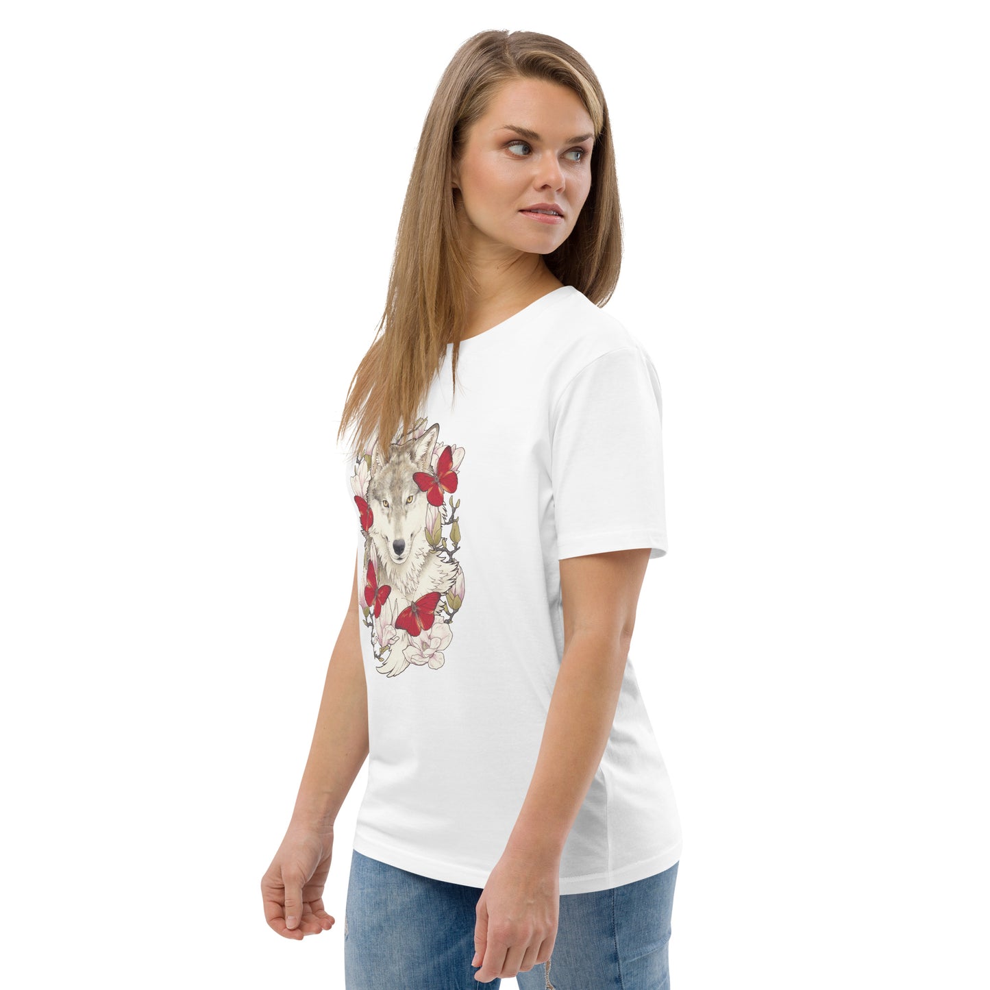 Gray wolf & Magnolia-Unisex organic cotton t-shirt