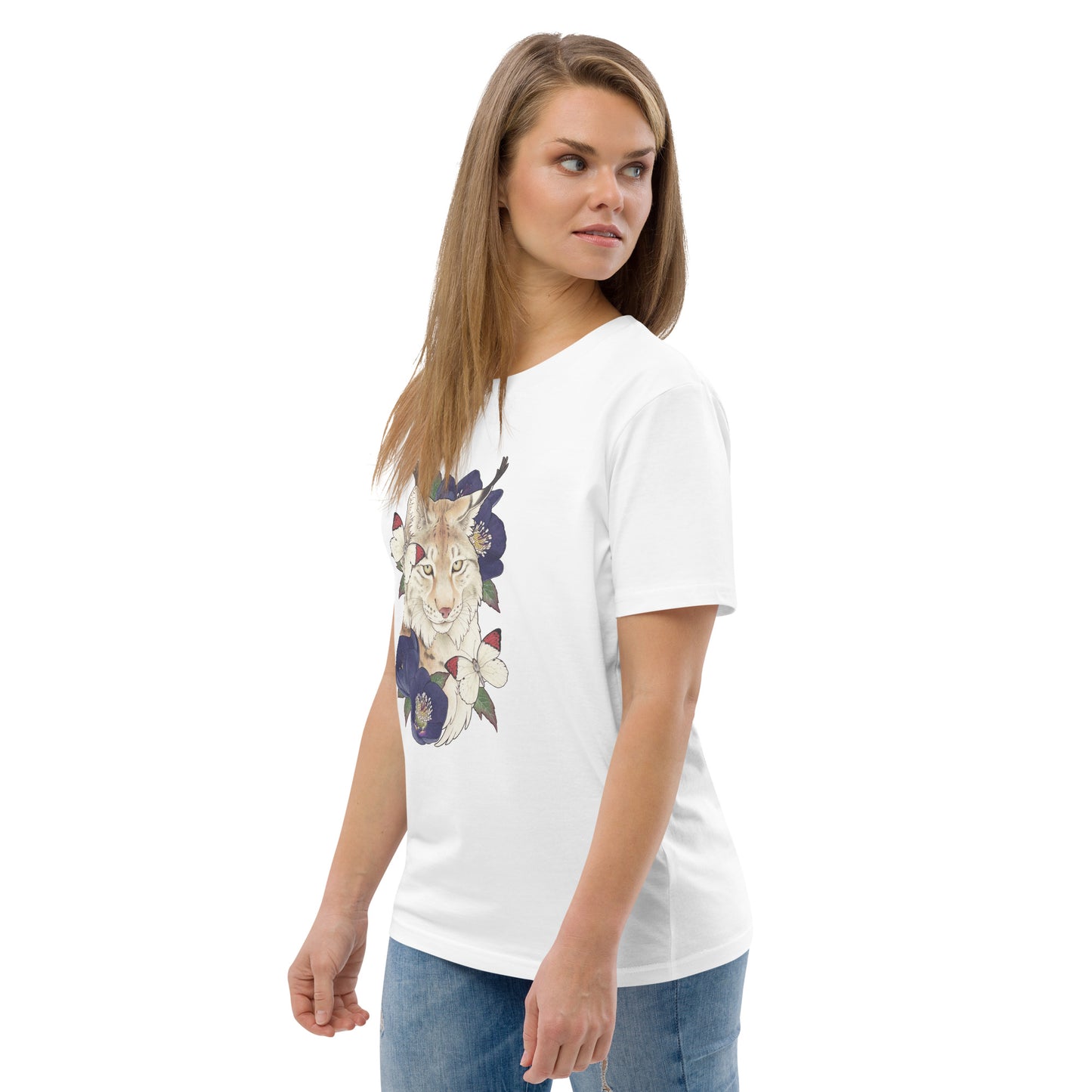 Lynx & black hellebore-Unisex organic cotton t-shirt