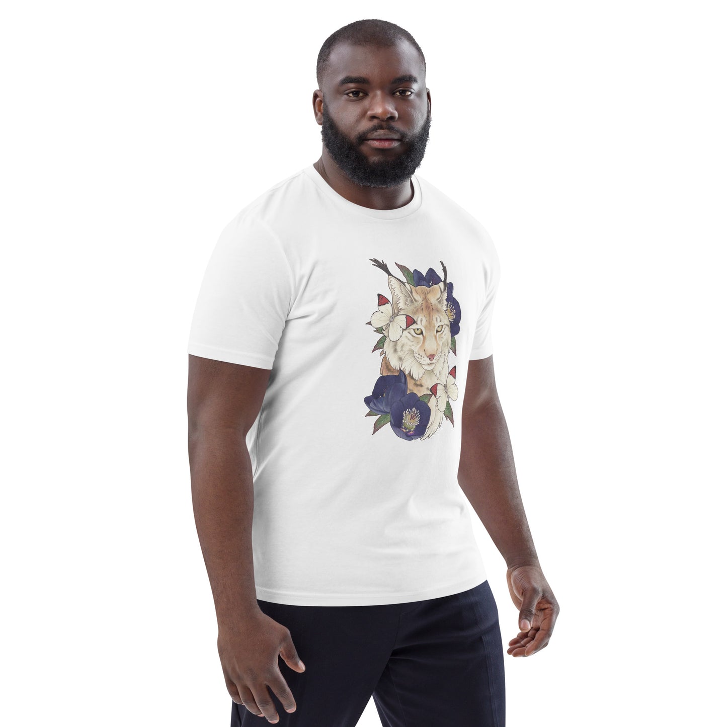 Lynx & black hellebore-Unisex organic cotton t-shirt